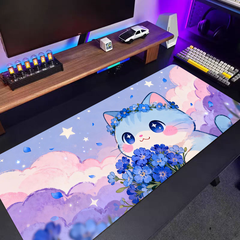 1pc Pink-purple Cloud Cat Mous - Pc Gaming Pink ulasan dan harga