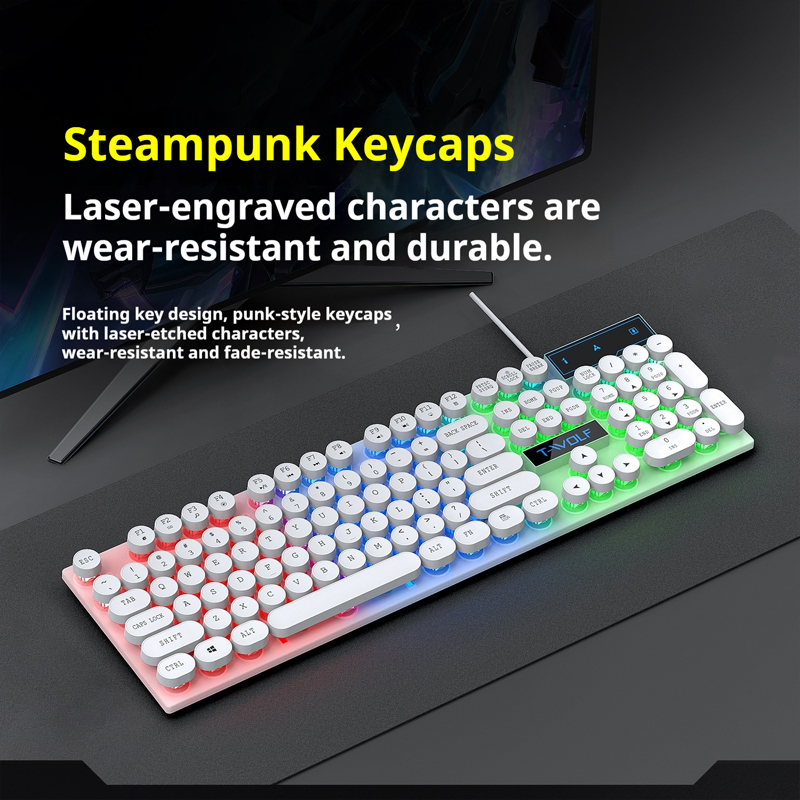 T11T-WOLF Gaming Keyboard 104  - Pc Gaming Fullset ulasan dan harga